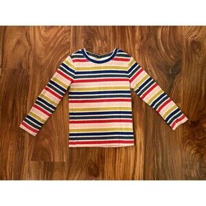 Hanna Andersson Ribbed Striped Top, Size 2T